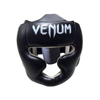 Шолом-маска тренувальна карате VENUM M шкіра чорний