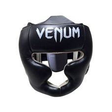 Шолом-маска тренувальна карате VENUM M шкіра чорний