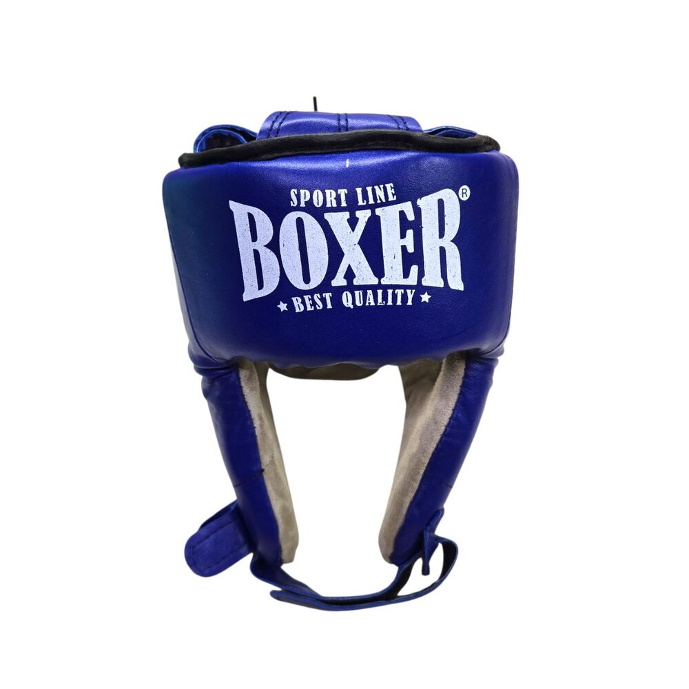 Шолом турнірний відкритий BOXER NEW L шкіра синій