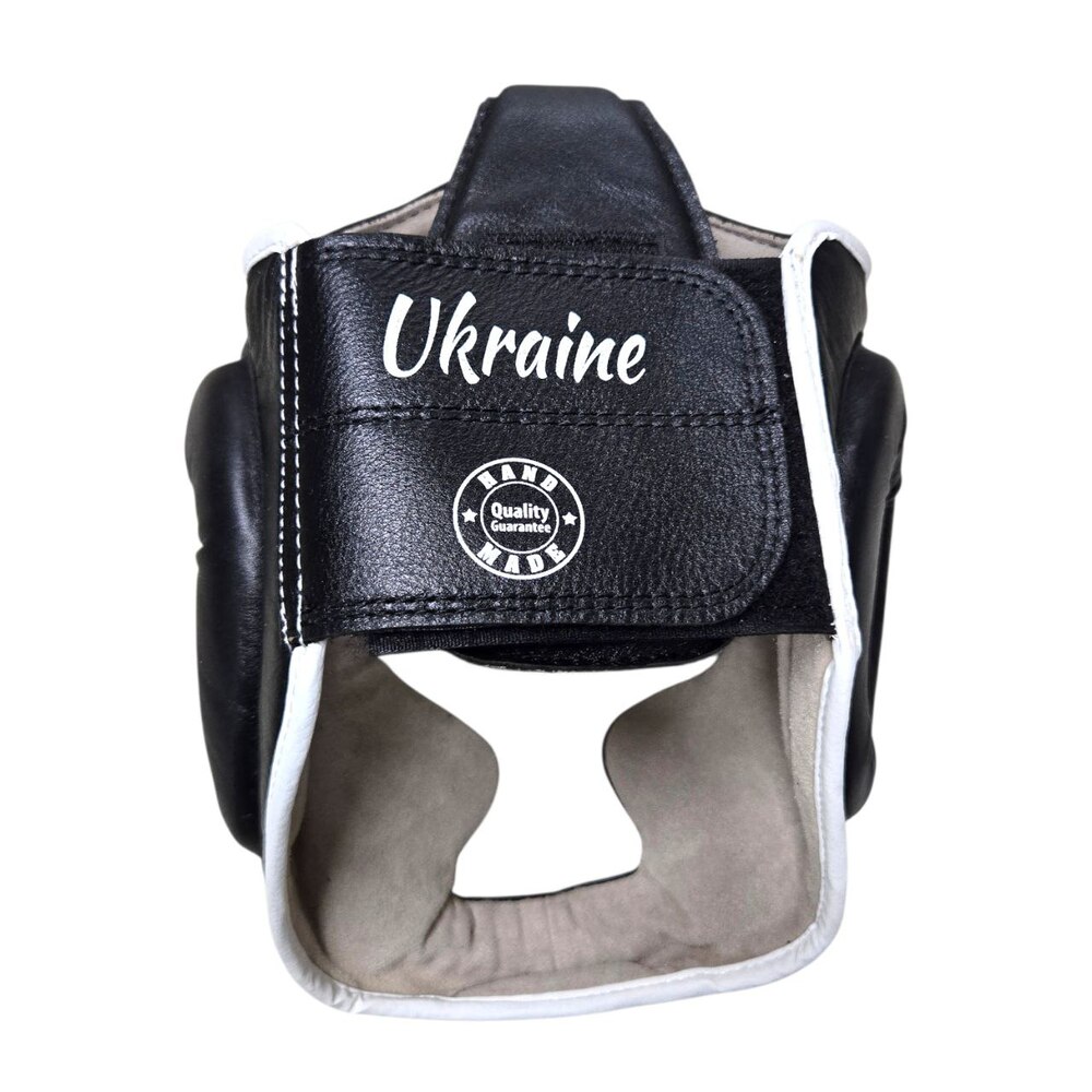 Шолом тренувальний з повним захистом BOXER NEW L шкіра чорний