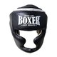 Шолом тренувальний з повним захистом BOXER NEW L шкіра чорний