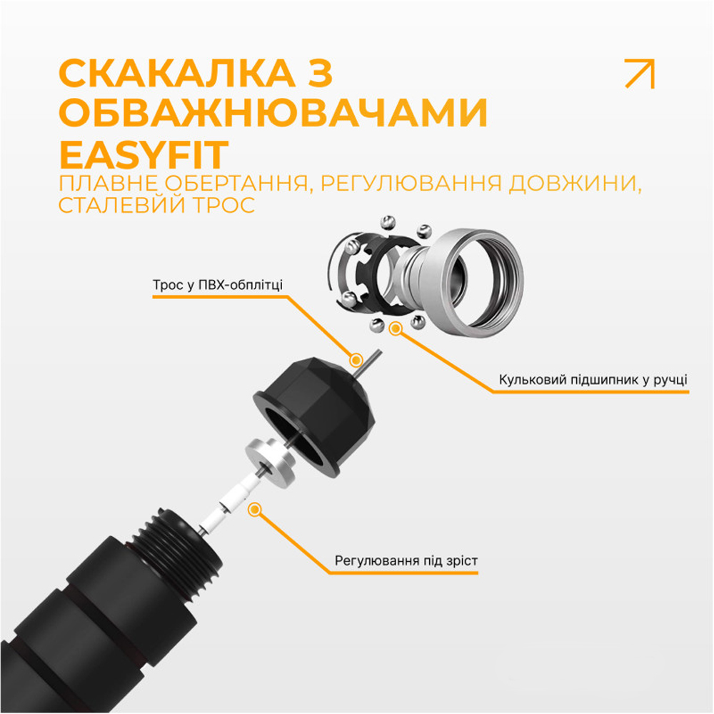 Скакалка з обважнювачем EasyFit