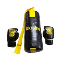 Комплект сувенірний дитячий LEV SPORT (мішок, рукавички) чорно-жовті