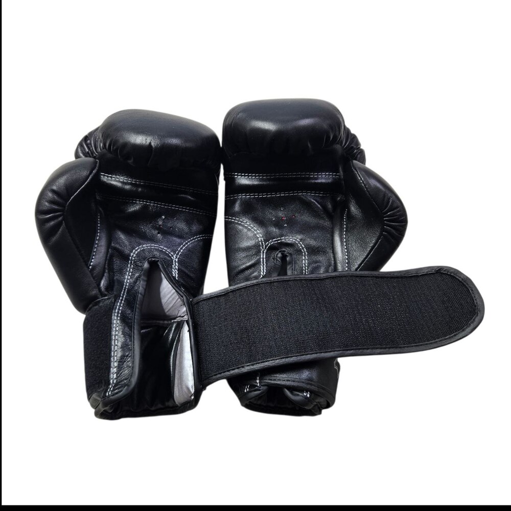 Боксерські рукавички BOXER NEW 10 оz шкіра чорні
