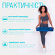 Килимок для йоги та фітнесу EasyFit TPE+TC 6мм двошаровий синій-жовтий